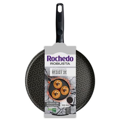 Frigideira Rasa Rochedo Robusta 30cm Grafite Grafite