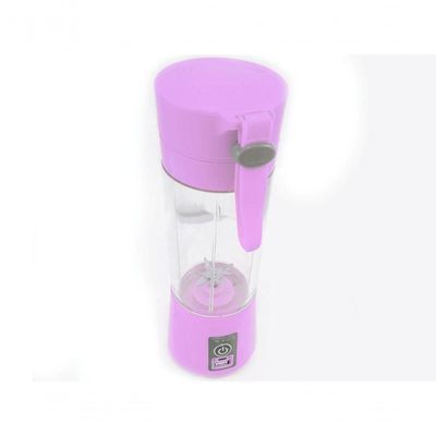 Mini Liquidificador Portátil Recarregável Usb 6 Lâminas Rosa