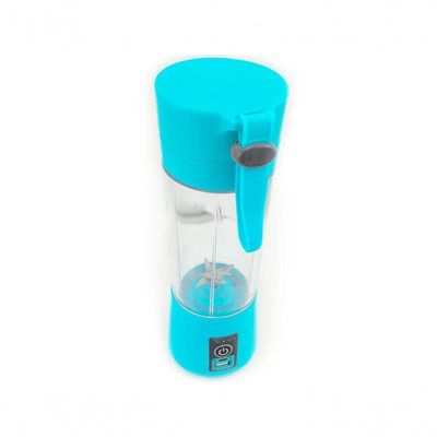 Mini Liquidificador Portátil Recarregável Usb 6 Lâminas Azul