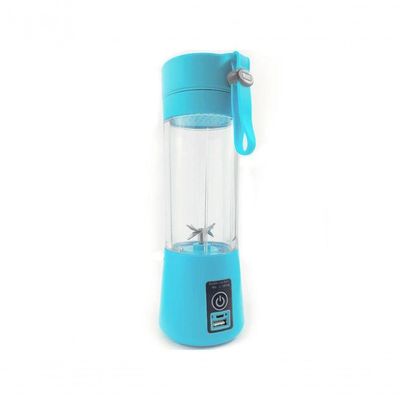 Mini Liquidificador Portátil Recarregável Usb 6 Lâminas Azul
