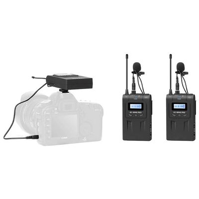 Microfone Sem Fio Dual-channel Uhf By-wm8 Pro-k2 Omnidirecional Lorben