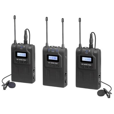 Microfone Sem Fio Dual-channel Uhf By-wm8 Pro-k2 Omnidirecional Lorben