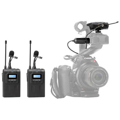 Microfone Sem Fio Dual-channel Uhf By-wm8 Pro-k2 Omnidirecional Lorben