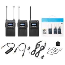 Microfone Sem Fio Dual-channel Uhf By-wm8 Pro-k2 Omnidirecional Lorben