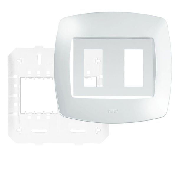 Placa 4"" X 4"" Com Suporte 2 Módulos Verticais Elegance - 2761 - Fame Placa 4x4 C-suporte 2