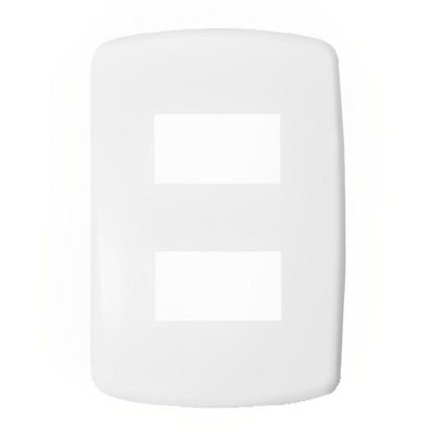 Placa 4x2 2 Modulos Com Suporte Branco - Dc-8100-38 - Dicompel