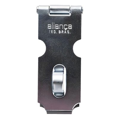 Porta Cadeado 114mm Zincado Encartelado - 019716 - Aliança Porta Cadeado 114mm - 019716 - Aliança