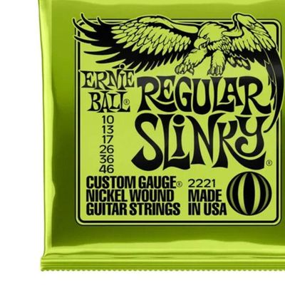 Encordoamento Para Guitarra 0.10 Niquel Regular Slinky 2221 Ernie Ball