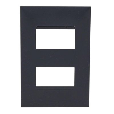 Placa 2 Postos Separados 4x2 Preta 618506pt