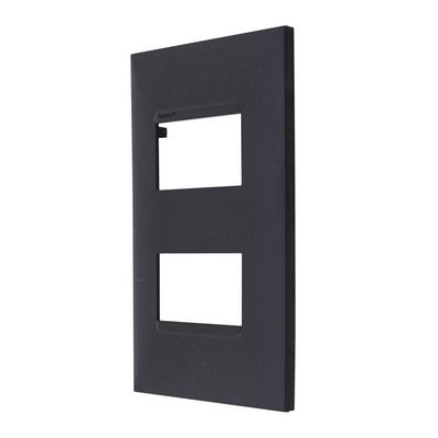 Placa 2 Postos Separados 4x2 Preta 618506pt