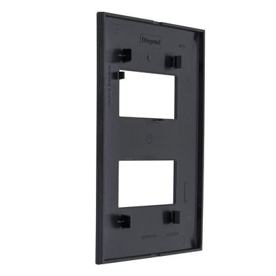 Placa 2 Postos Separados 4x2 Preta 618506pt