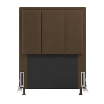 Cabeceira Opala Cama Box Solteiro 90cm Suede Marrom