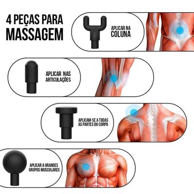 Massageador Muscular Facial Físico 6 Níveis Le 320 Azul