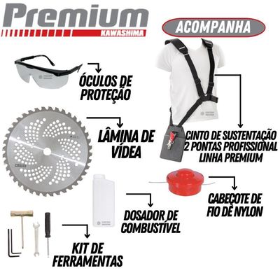 Roçadeira Kawashima Premium Kw3300-l 2t 33cc à Gasolina