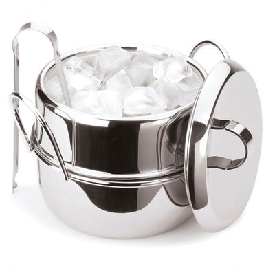 Kit 4 Baldes De Gelo Inox Térmico Com Pegador De Gelo Tampa