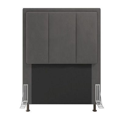 Cabeceira Opala Cama Box Solteiro 90cm Suede Grafite