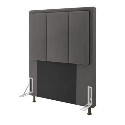 Cabeceira Opala Cama Box Solteiro 90cm Suede Grafite