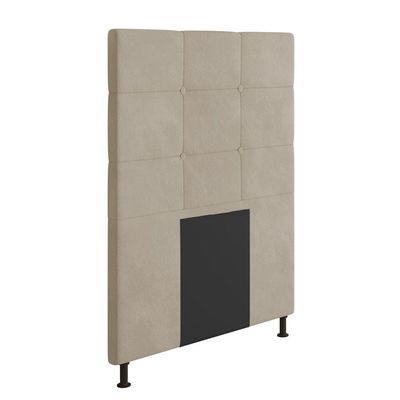 Cabeceira Cama Box Solteiro 90cm Suede Bege