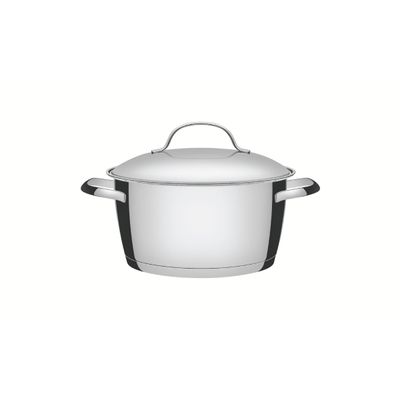 Caçarola Funda Tramontina Allegra Aço Inox Fundo Triplo 20 cm 3,1L
