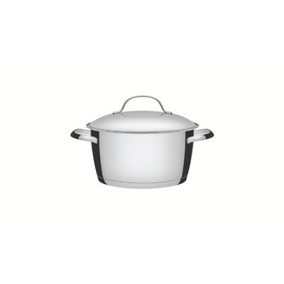 Caçarola Funda Tramontina Allegra Aço Inox Fundo Triplo 16 cm 1,5 L