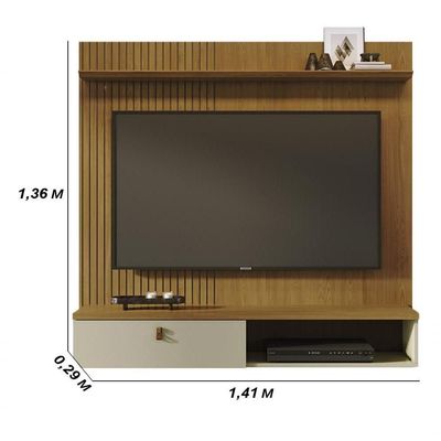 Painel Bancada Suspensa 1 Porta Tvs Até 55 Polegadas íris - Cumaru Opala