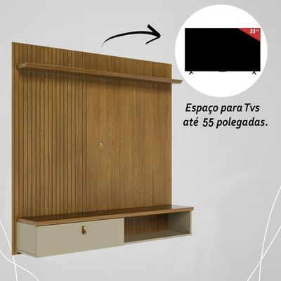 Painel Bancada Suspensa 1 Porta Tvs Até 55 Polegadas íris - Cumaru Opala