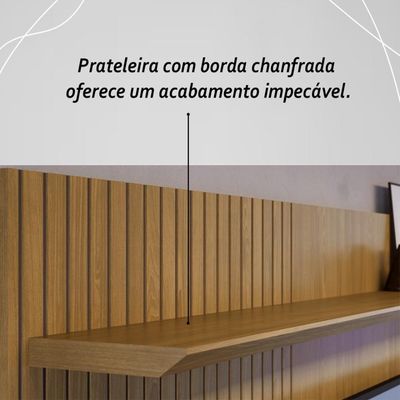 Painel Bancada Suspensa 1 Porta Tvs Até 55 Polegadas íris - Cumaru Opala
