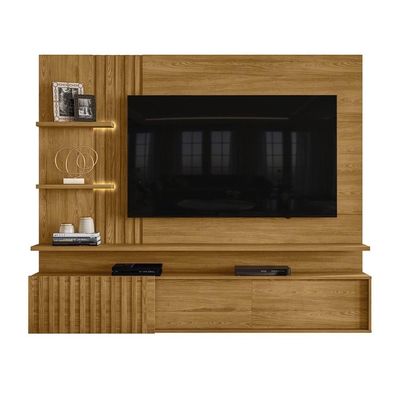 Painel Bancada Suspensa Com Led 3 Portas Atena - Cumaru Cumaru