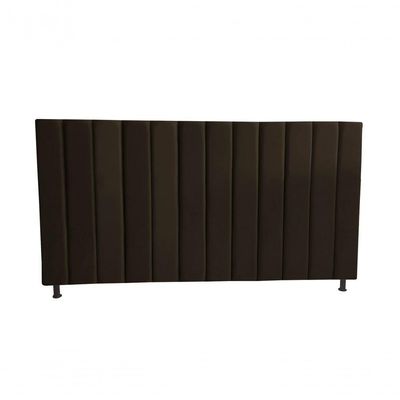 Cabeceira De Cama Box Estofada Gabi King 195 Cm Suede Marrom Do Lar Móveis