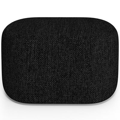 Kit 2 Puffs Decorativos Orgânico para Living Quarto 70cm Doha W01 Linho Chumbo - Lyam Decor
