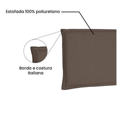 Cabeceira Painel Garden Solteiro 90cm Suede Caramelo