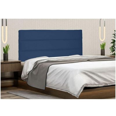 Cabeceira Painel La Italiana Solteiro 90cm Suede Azul Marinho