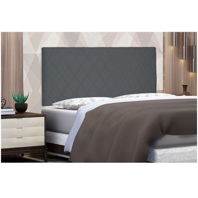 Cabeceira Painel Dubai Solteiro 90cm Suede Cinza