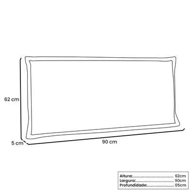 Cabeceira Painel Garden Solteiro 90cm Corino Branco
