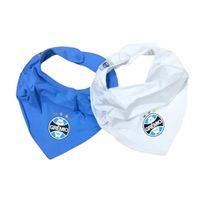 17618649849659 Kit Babador Bandana Azul e Branco Grêmio Oficial