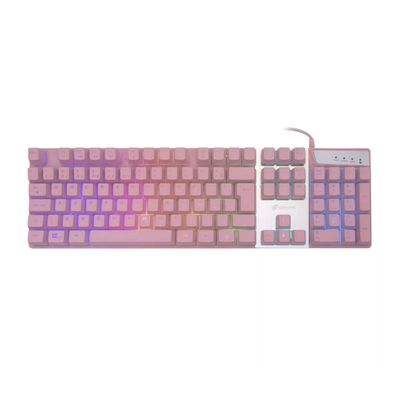 Teclado Gamer Oex Prismatic TC205 Rosa