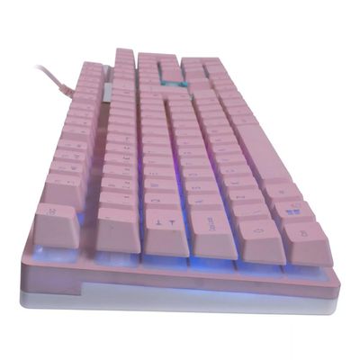 Teclado Gamer Oex Prismatic TC205 Rosa