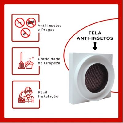 WE DROP - Ralo 10x10 Oculto Seca Piso/porcelanato Inteligente Branco