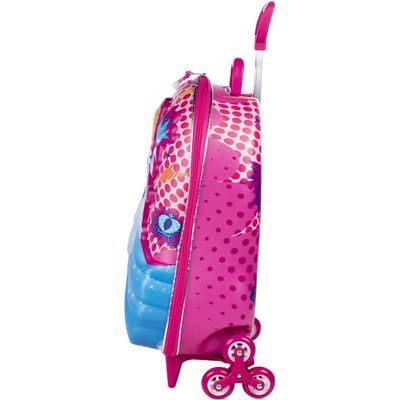 Mala Infantil Princesa Cinderela 3D com Rodinhas - Rosa