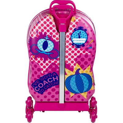 Mala Infantil Princesa Cinderela 3D com Rodinhas - Rosa