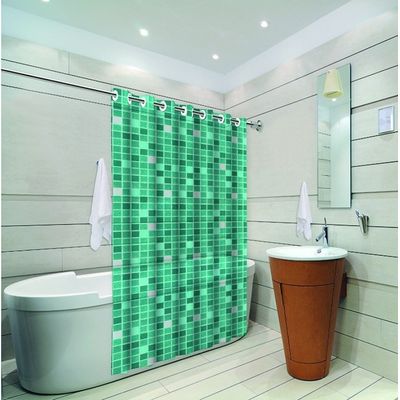 WE DROP - Cortina de Box Pastilha Verde c/ ilhos