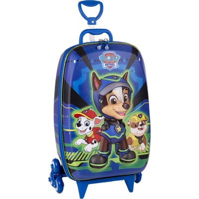 Mala Infantil Harry Patrulha Canina 3D com Rodinhas - Azul
