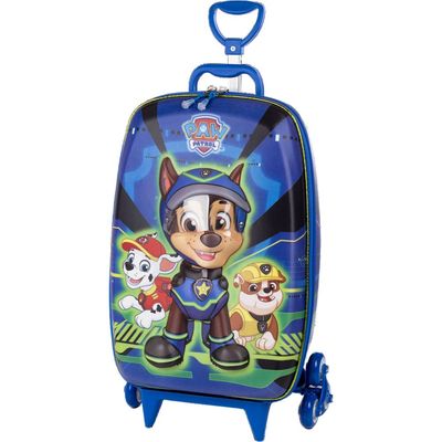 Mala Infantil Harry Patrulha Canina 3D com Rodinhas - Azul