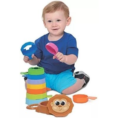 Brinquedo Educativo Empilha Baby Macaco  MercoToys 406