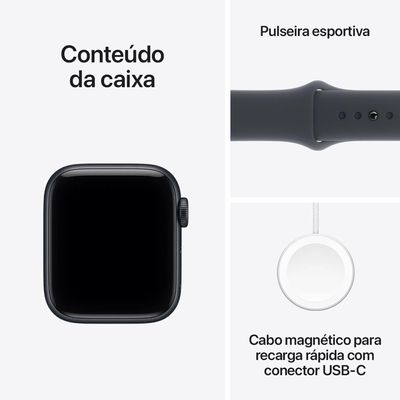 Apple Watch SE 3 GPS 40mm Pulseira Esportiva P/M Meia-