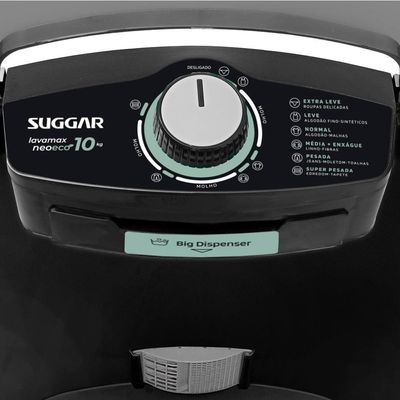Lavadora Suggar Neo Eco 10kg 6 Programas de Lavagem 450W Preto Preto / 220