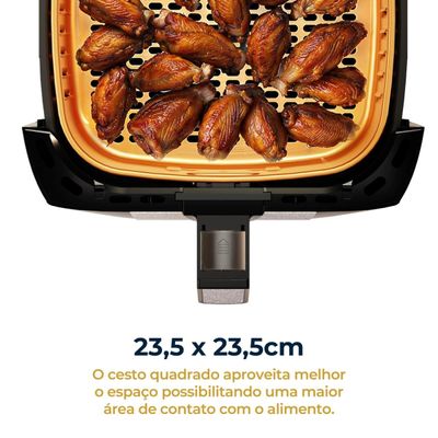 Fritadeira Elétrica Britânia BFR51 Gold 5,5L 1500W Air Flow Preto,Inox / 110