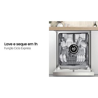 Lava-Louças Samsung DW60C7050FS/AZ 14 Serviços com Display de LED 110V – Inox