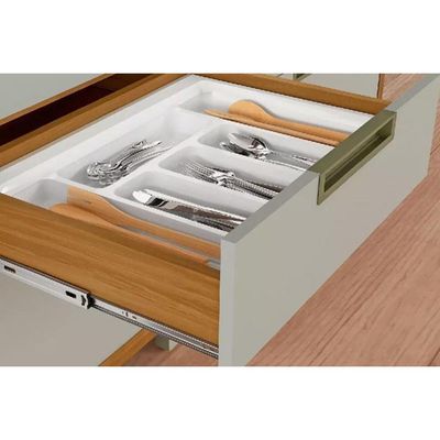 Cozinha Completa Imperatriz 5 Peças (2Aéreos+2Balcões+1Paneleiro) C5P28 Freijo/Off White - Nesher
