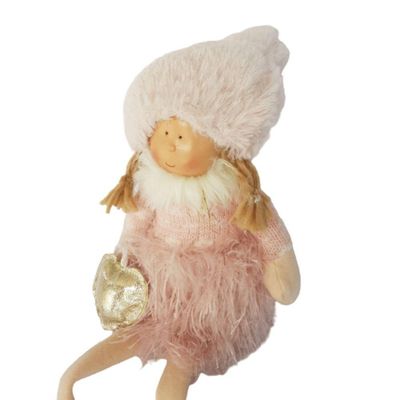 Boneca Decorativa Sentada Coleção Bonnet 40cm